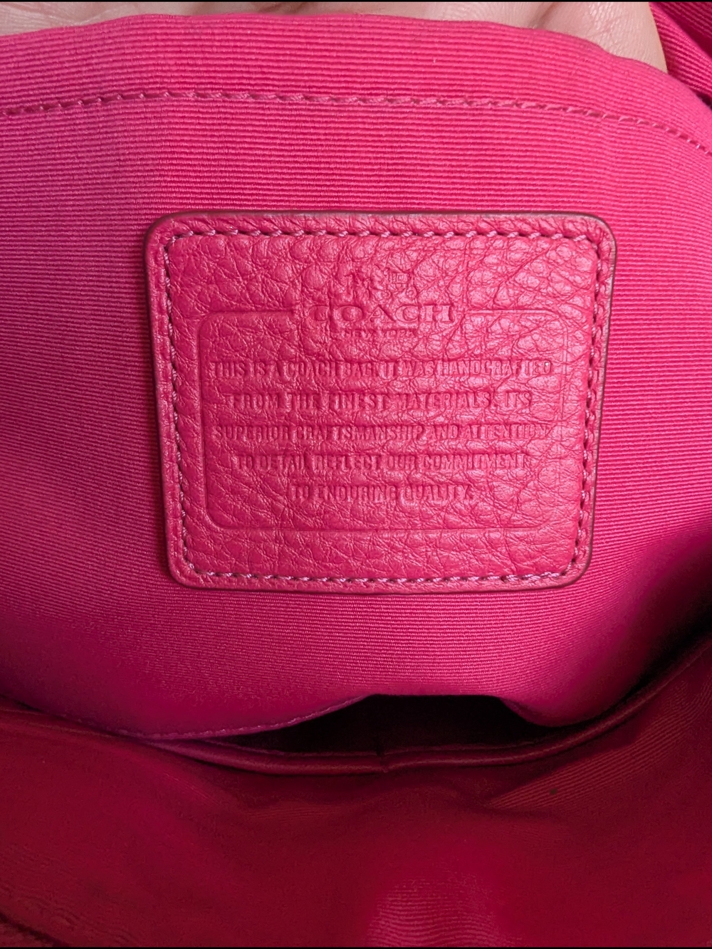Coach Pink Leather Satchel with Removable Crossbody Strap - Picture 10 of 13